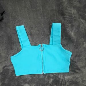 Alo Yoga Fast Bra - Aqua - Small - EUC